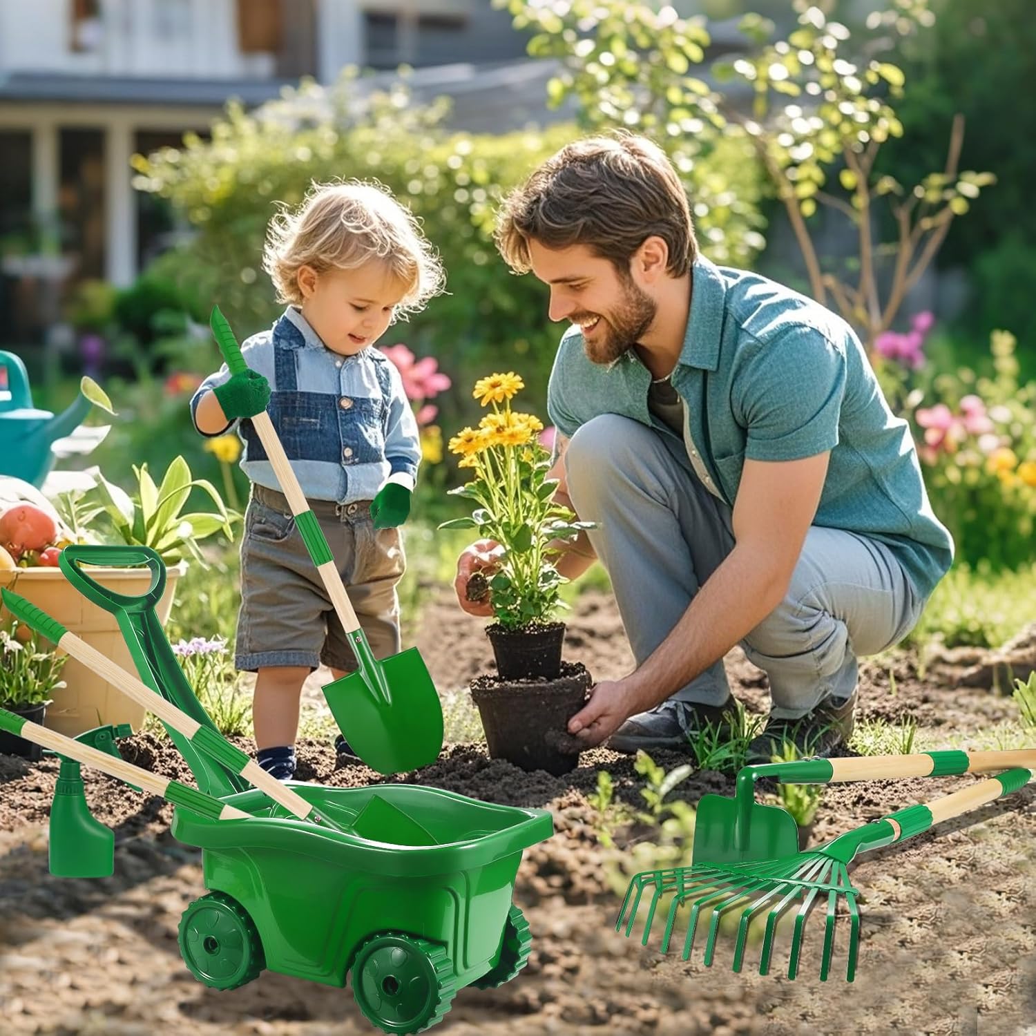 Kids Gardening Tools Set - 7pc - Kids Outdoor Yard Tools recension och pris