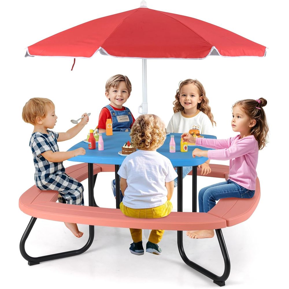 Kids Picnic Table, 8 Person To - Kids Outdoor Table And Chairs recension och pris