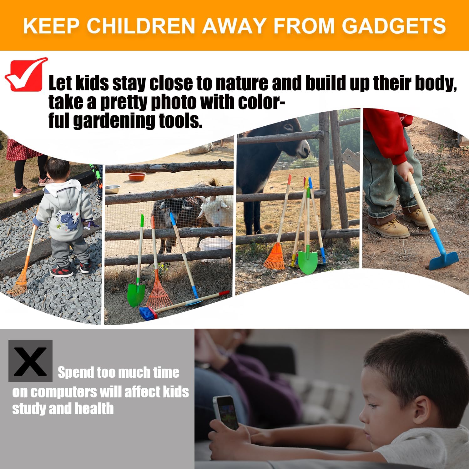 Toddler Gardening Tools, 8PCS  - Kids Outdoor Yard Tools recension och pris