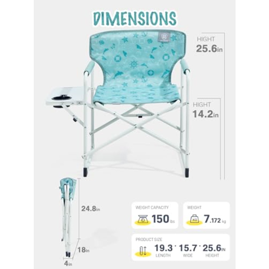 Directors Chair with Side tabl - Kids Outdoor Table And Chairs recension och pris