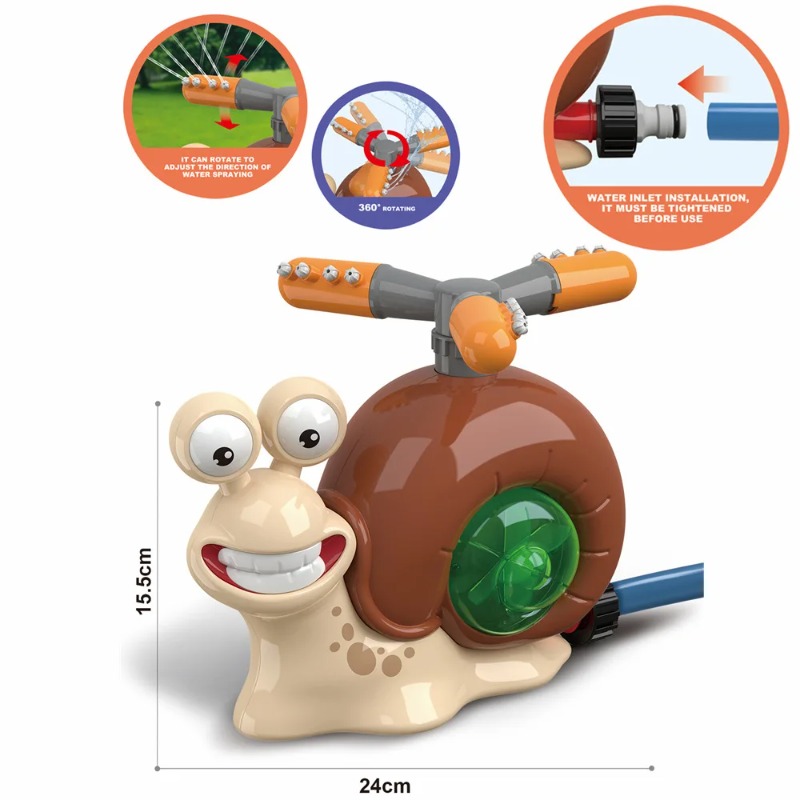 Water Spray Outdoor Toy Snail  - Kids Outdoor Yard Tools recension och pris