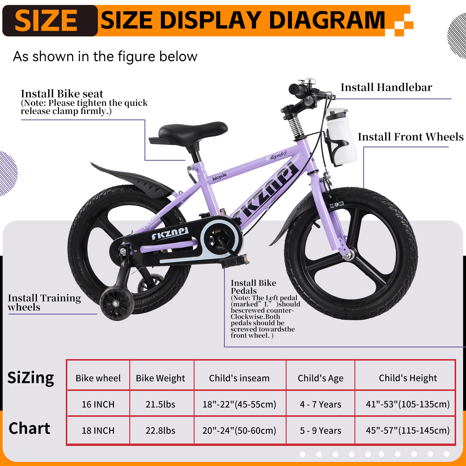 Kids Bike with Training Wheels - Kids Outdoor Ride On recension och pris