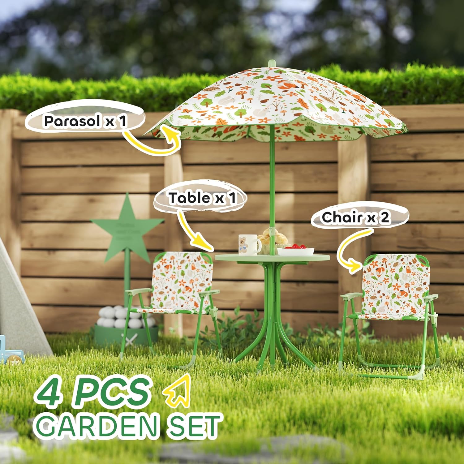 Kids Picnic Table Chair Set Fo - Kids Outdoor Furniture Set recension och pris