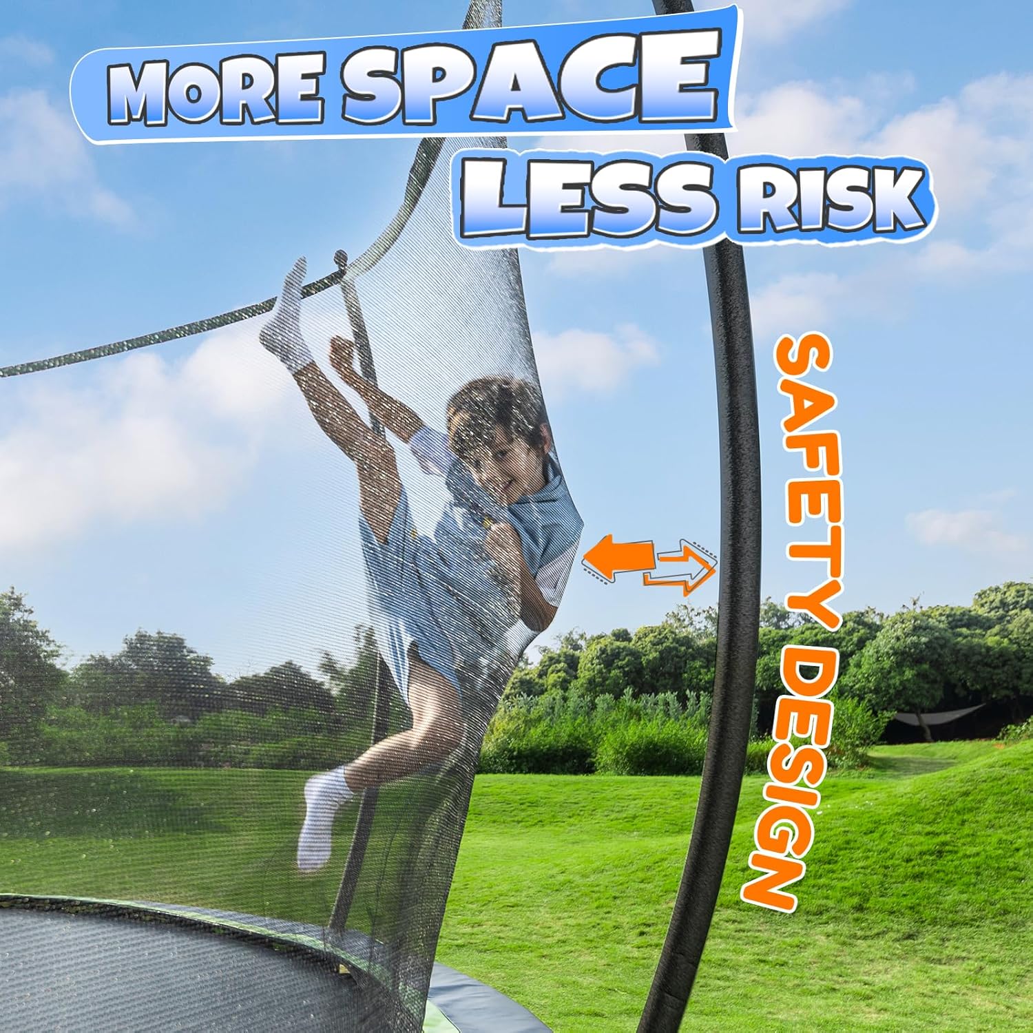 14FT Blue Recreational Trampol - Kids Outdoor Ladder recension och pris