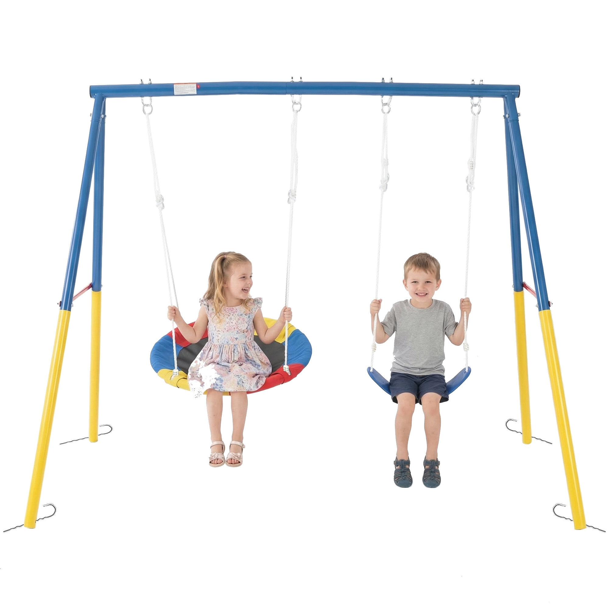 Outdoor Swing Set with Backyar - Kids Outdoor Ride On recension och pris
